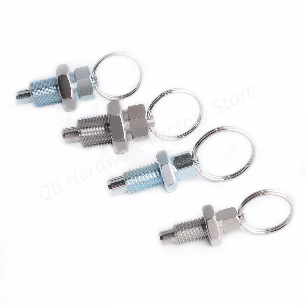 1pcs/2pcs QB217 Good Quality Hand Retractable Spring Locating Indexing Pins Index Plungers With Pull Ring Pull For positioning