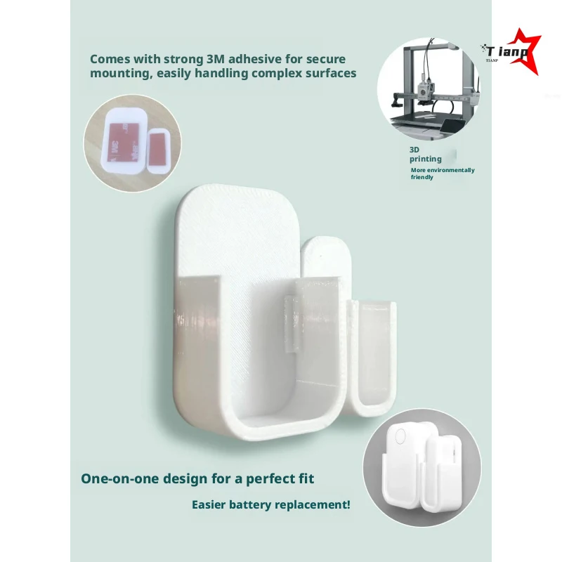 Wall Mount Bracket Hanger for Linptech Door Window Sensor Easy Battery Removal Replacement Holder