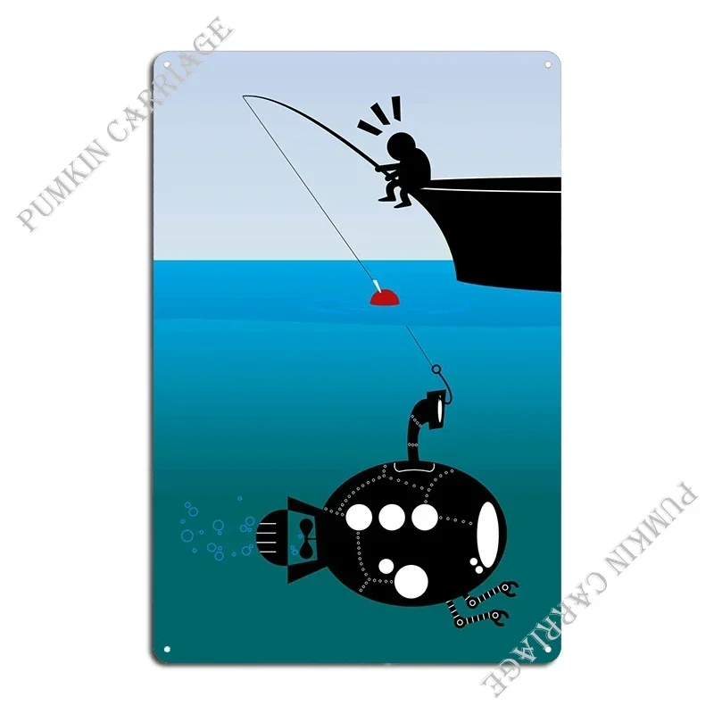 Fishing Metal Sign Club Club Custom Custom Decoration Tin Sign Poster