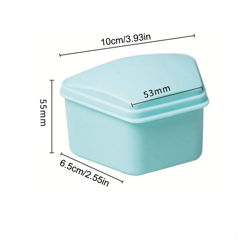 Portable Trapezoid Orthodontic Retainer Box Teeth Oral Denture Dental Storage Case Prosthesis Teeth Container Boxes