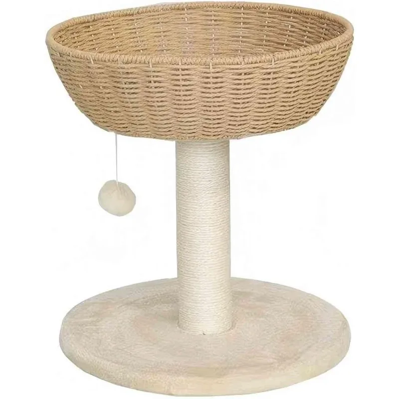 

Cat Tree Tower,Handwoven Large Nest,Woven Rattan Cat Condo, Cat Bed,Suitable for Cats Weighing Up to 20 Pounds