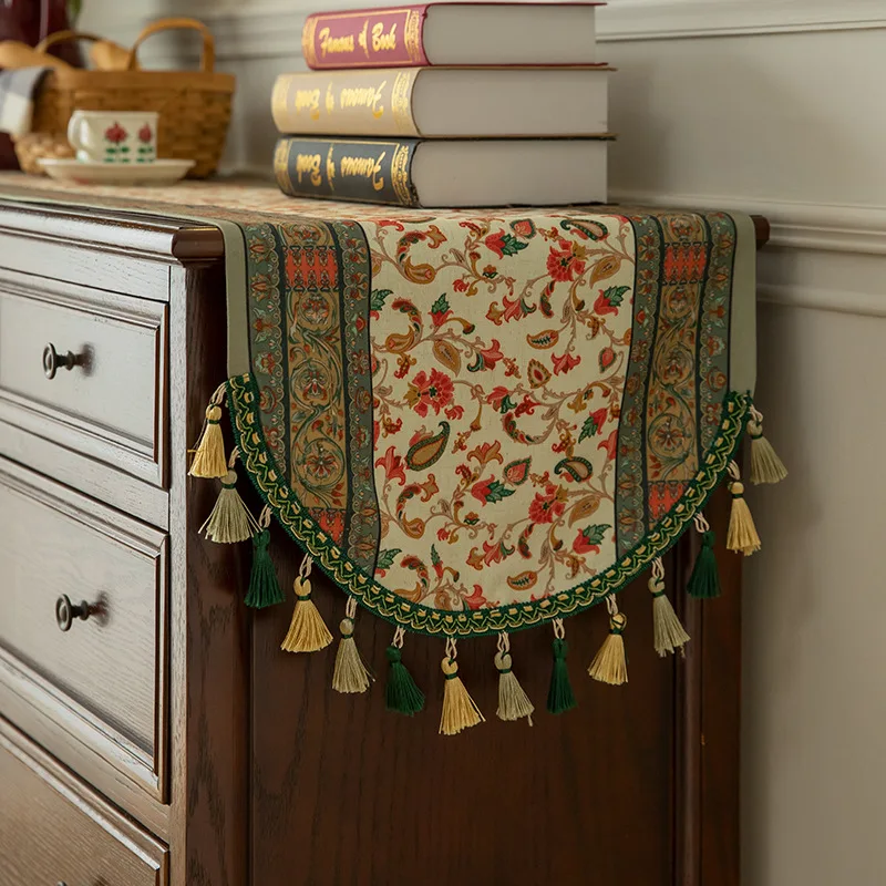 

Китайская скатерть в стиле ретро, роскошный обеденный стол, декоративная скатерть для чайного стола, ТВ-шкаф, пылезащитный чехол, аксессуар для украшения стола