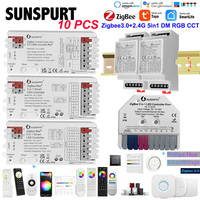 201P/202P/203P 011P/311P GLEDOPTO 12-24V 5in1 ZigBee 3.0 Pro+2.4G PUSH 20ALED Controller CCT RGBW RGBCCT Smart APP Voice Control