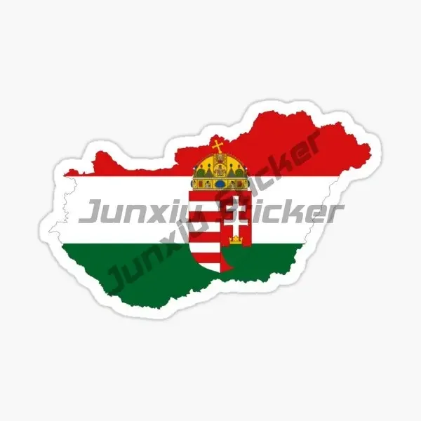 Hungary Flag Emblem Skull Stickers Car Truck Laptop Motorcycle Helmet Bicycle Wall Door Table Vinyl Window PVC Decal Accessories