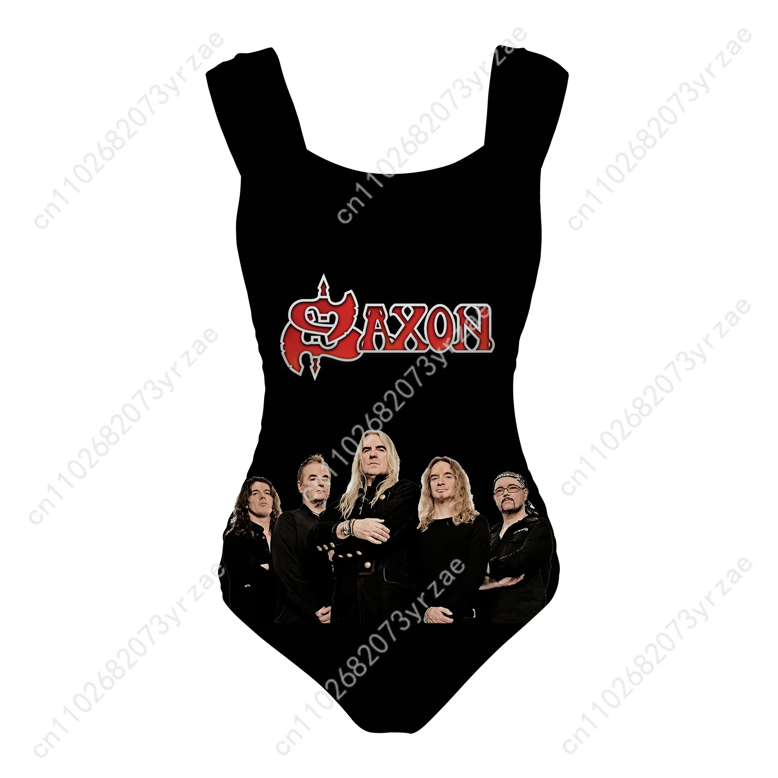 Saxon Band One Piece Swimsuit Wide Strap Womens Bathing Suits Personalized Swimwear Pool Party Sexy Bikini Custom Made Beachwear