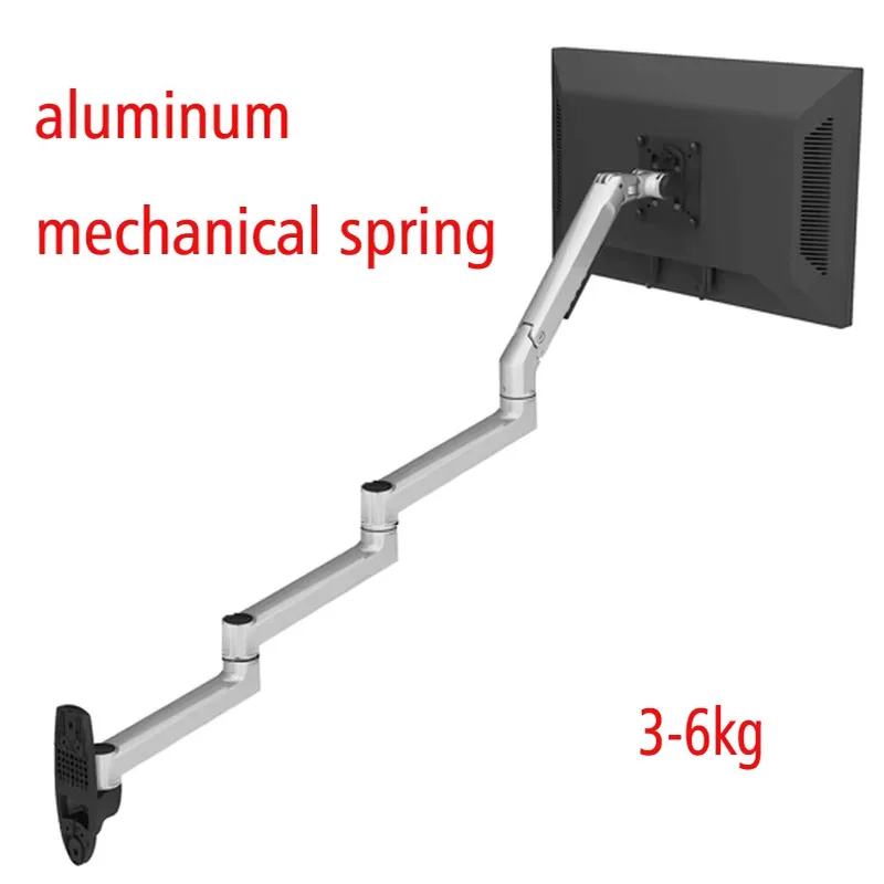 

D-MOUNT 7014 Aluminum Mechanical spring 17"-32" TV monitor wall mount bracket extra 4 section long arm full motion rotate 3-6kg