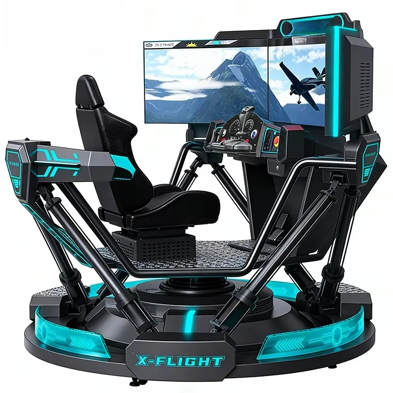 VR Flying Simulator Aircraft Teaching and Training 12D 7D 9D Science Popularization Exercise Equipment Study Simulation Cockpit view 3