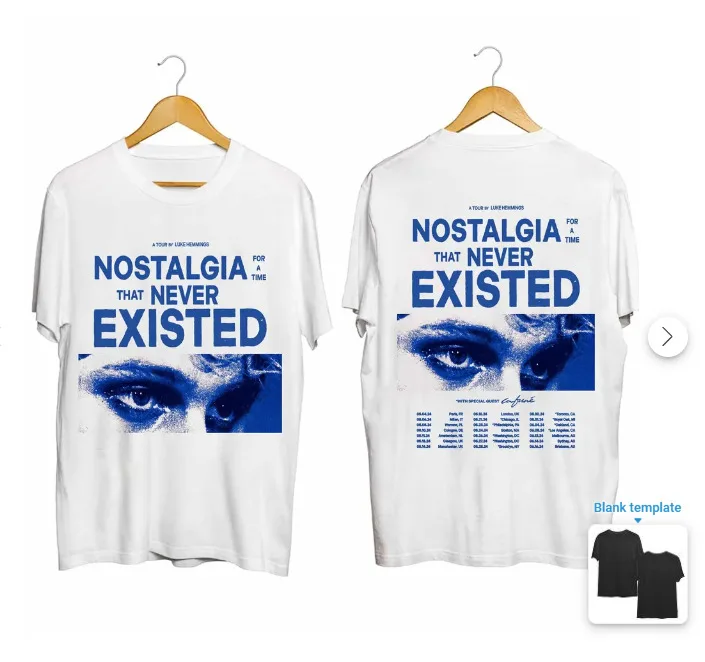 Luke Hemmings - Nostalagia For a Time That Never Existed 2024 Tour Shirt