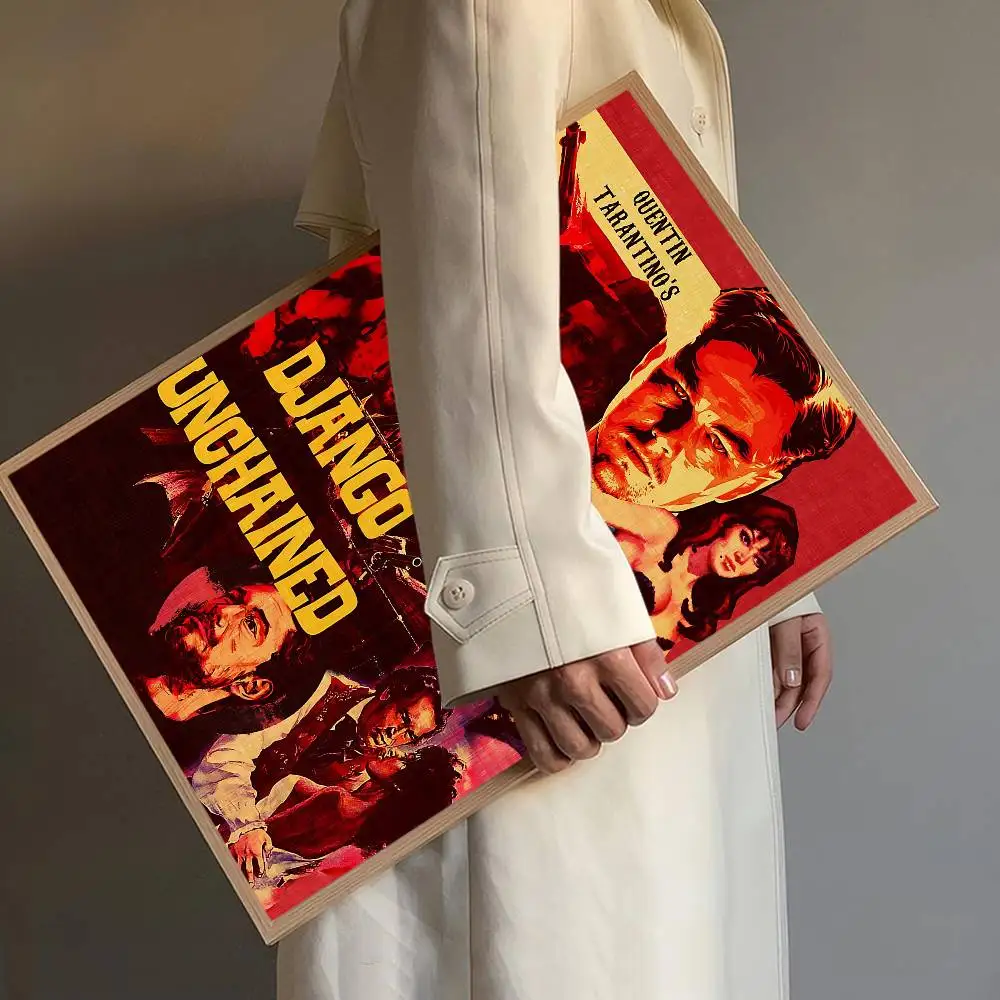 الفيلم الكلاسيكي D_Django U_Unchained Whitepaper ملصق HD جودة ملصق جدار الفن اللوحة غرفة الدراسة جدار ديكور #6