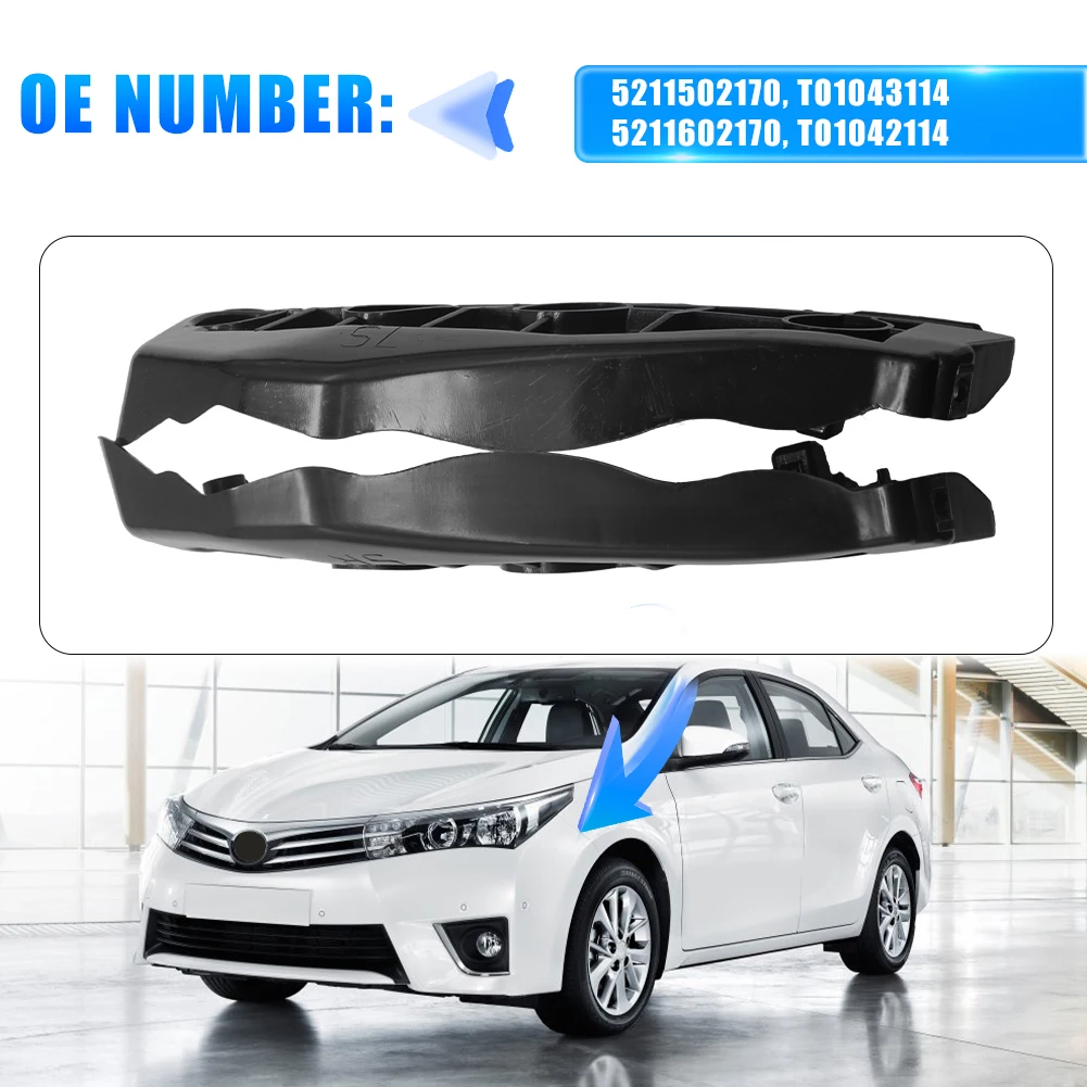 For Toyota Corolla 2011 2012 2013 Pair Front Bumper Retainer Mounting Brackets Set 5211502170 TO1043114 5211602170 TO1042114