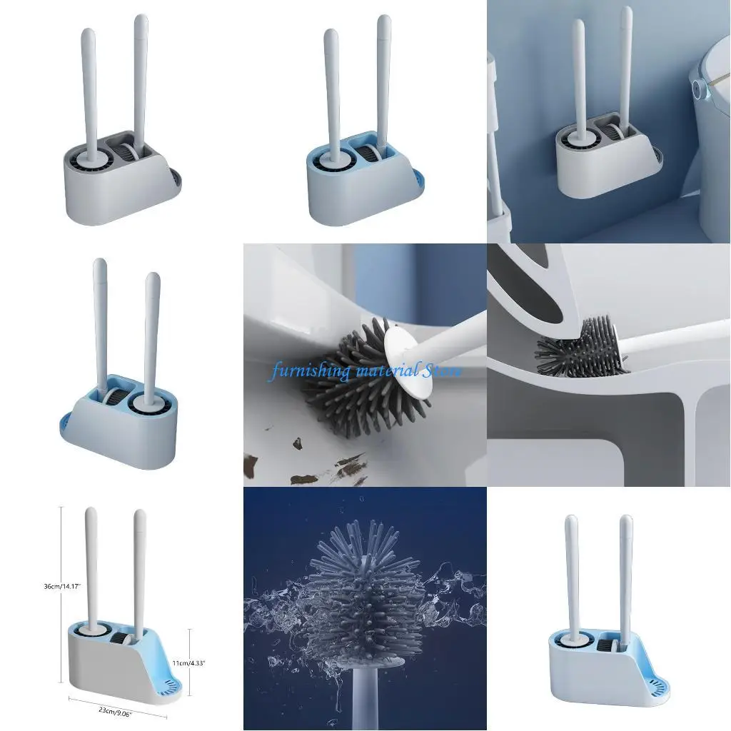 

Y5GD Efficient Toilet Brush & Holder Hygienic Bathroom Cleanings Solution for Hosue