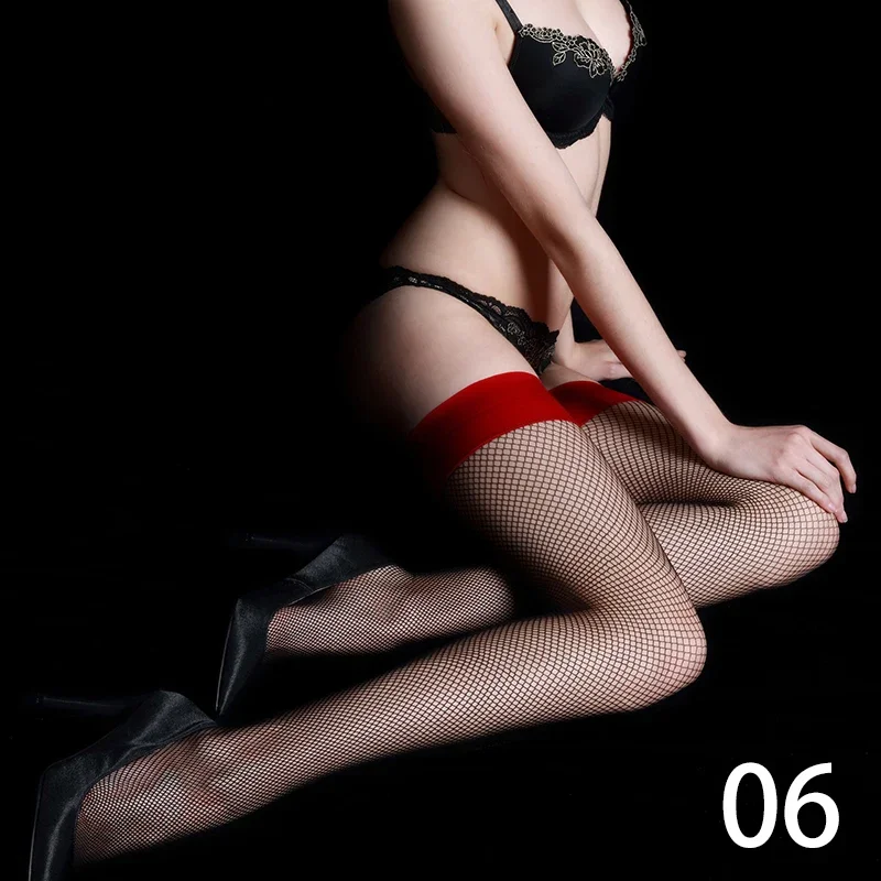 مثير تخزين عدم الانزلاق مثير الملابس الداخلية تخزين شفافة شبكة صيد السمك تخزين للنساء ضيق شبكة صيد السمك الساحرة جوارب طويلة سوداء #2