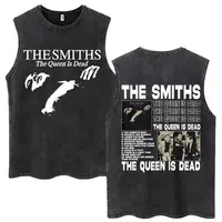 Camisetas sin mangas de banda de Rock The Smiths The Queen Is Dead Wash para hombre y mujer, camiseta sin mangas de Hip Hop a la moda, chaleco informal de algodón de gran tamaño