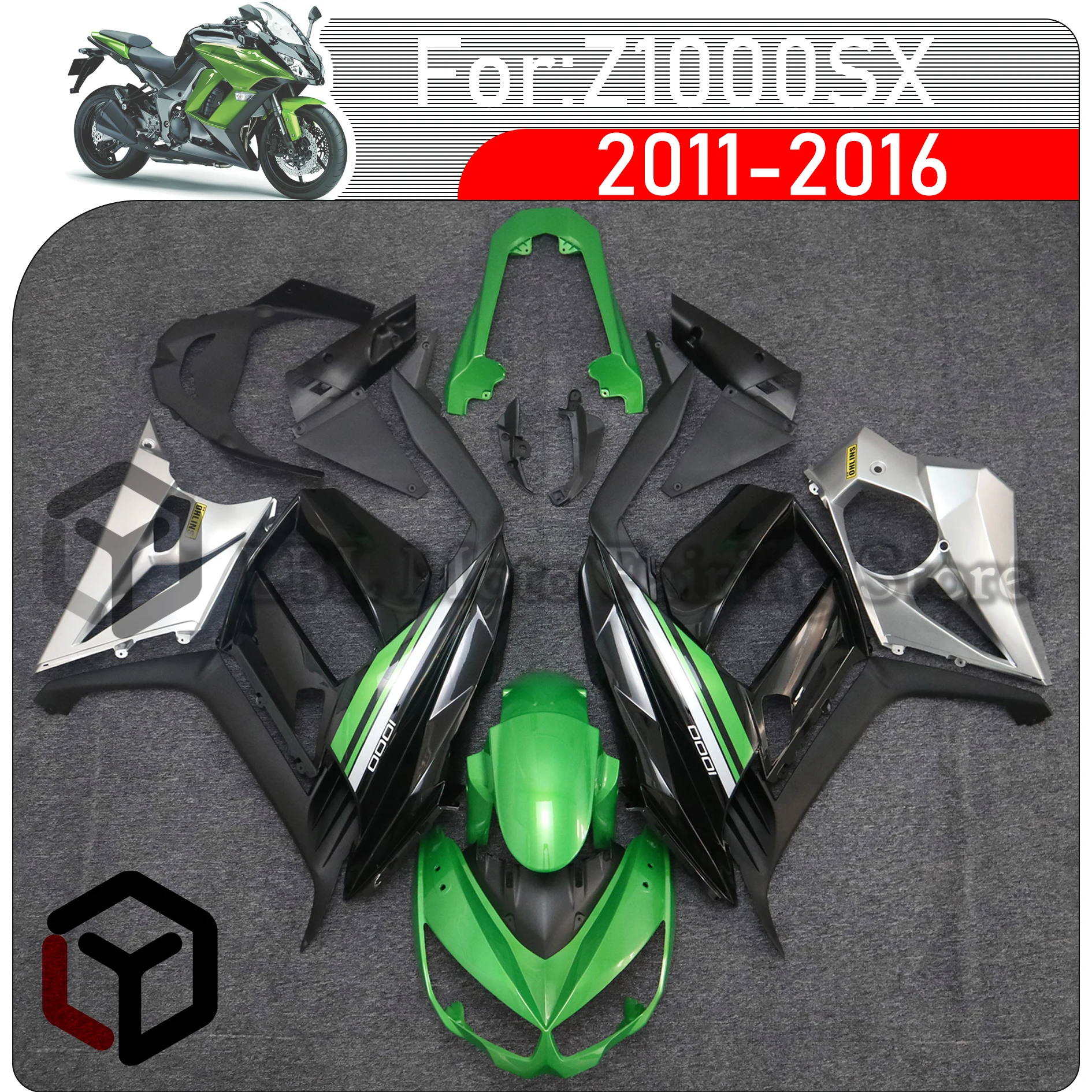 

Комплект обтекателей для кузова из АБС-пластика для KAWASAKI Z1000SX 2011 2012 2013 2014 2015 2016, обтекатель для корпуса мотоцикла, спойлер, кузов