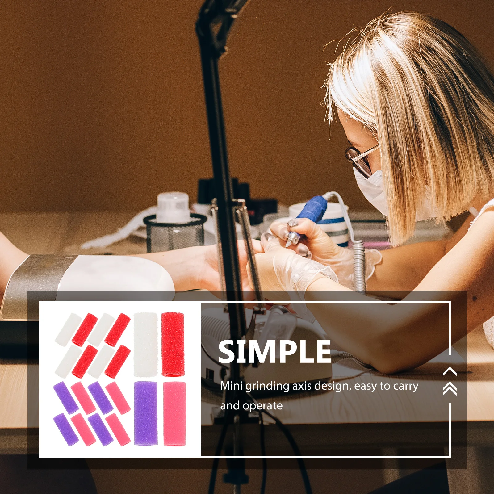 

32pcs Nail Sanding Bands For Drill Grinding Polishing Tool Kit Manicure Pedicure Diy Nail Art Supplies Sand Bands Buffing Polish