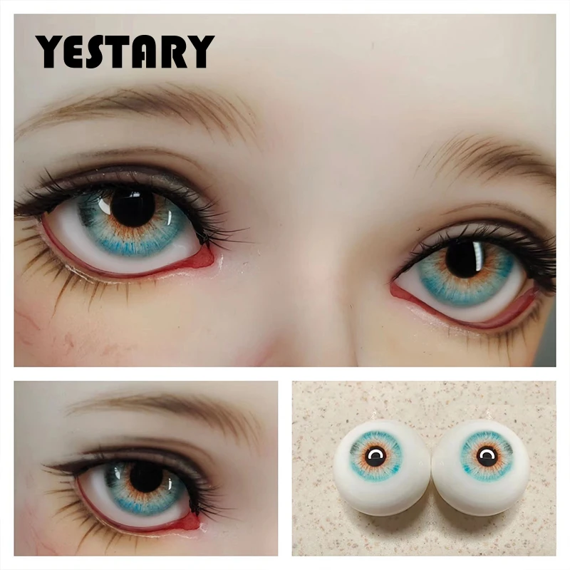 

YESTARY BJD Doll Accessories Eyes For Toys 1/3 1/4 1/6 Sparkling Small Iris 12/14/16MM Movable Plaster Eye For BJD Doll Eyeball