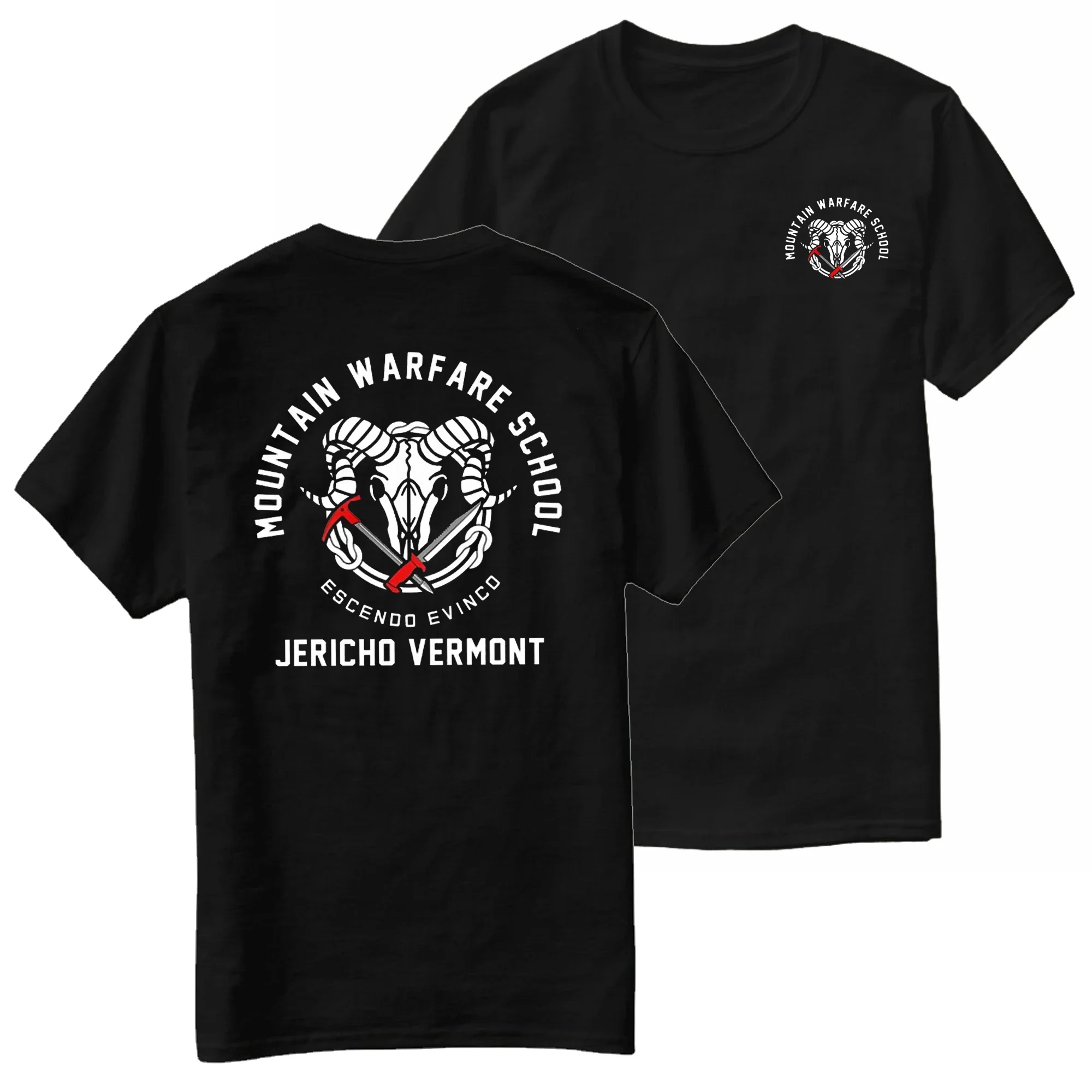US Army Mountain Warfare School Training Center T-Shirt 100% Cotton O-Neck Short Sleeve Summer Military Casual Mens T-shirt