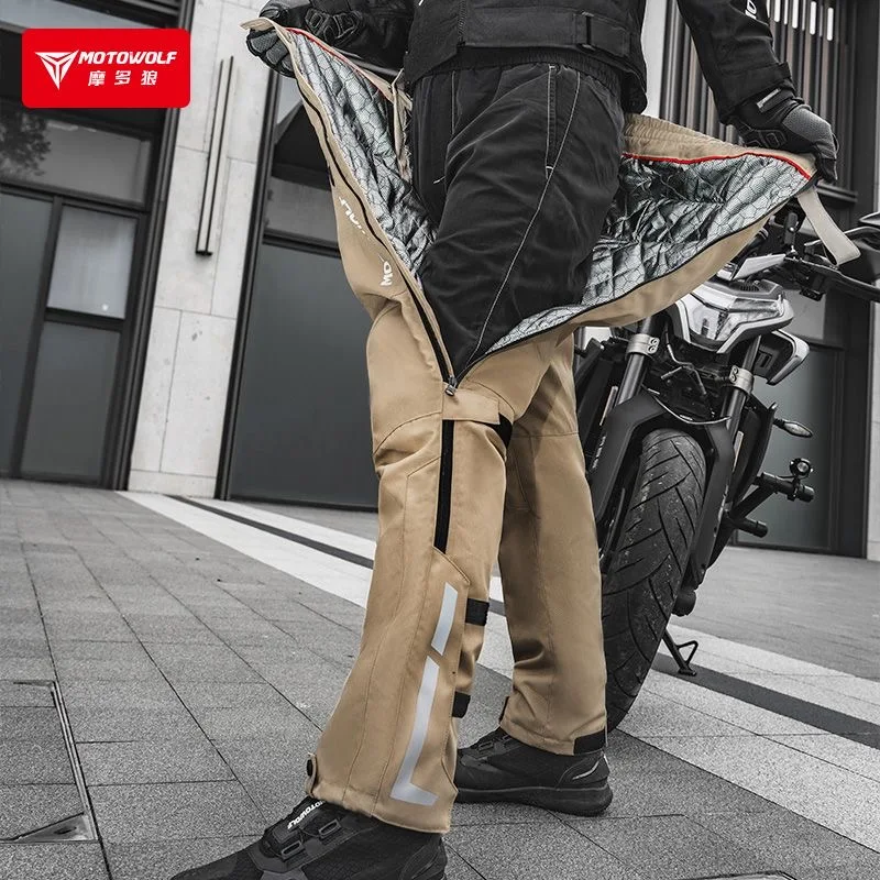 Motowolf Motorcycle Winter Electric Heating Quick Pants Release Pants Winter Warm MotoTrouser Windproof Waterproof With CE Prot