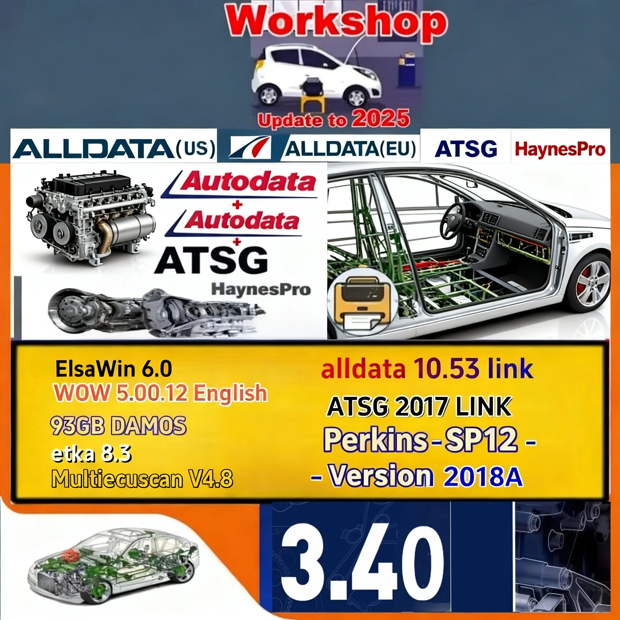 

2025 HOT Sale!Alldata Repair Software 10.53 All Data Automotive Tech Latest Offline Software Autodata 3.45 atsg 2017 Send Link