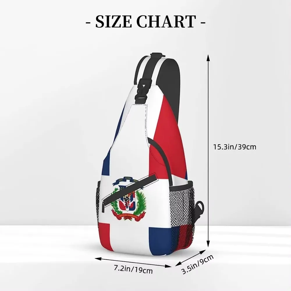 Dominican Republic Flag Hiking Daypacks Cross-body Sling Backpack for Men Women Outdoor Cycling Hiking Travel