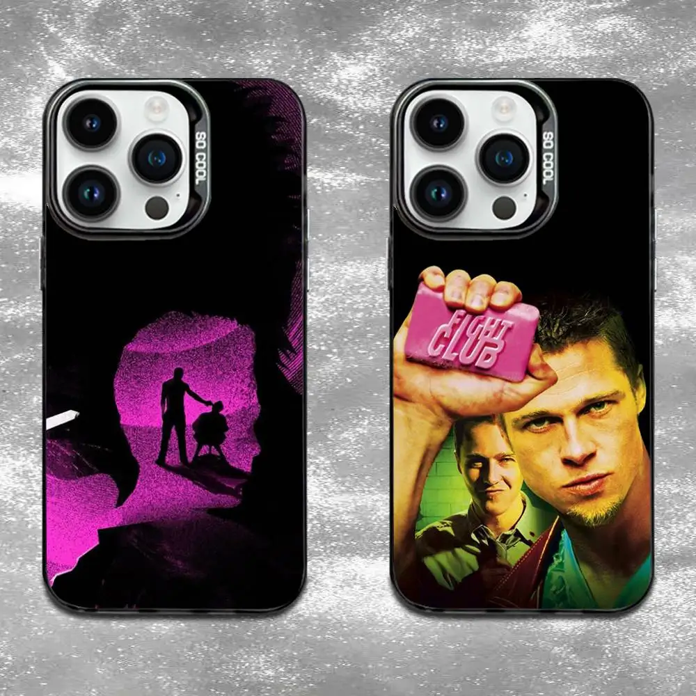 

Movie F-Fight Club Phone Case For iPhone 16,15,14,13,12,11,Mini,Pro,E,MAX Black Candy Matte Shockproof Cover