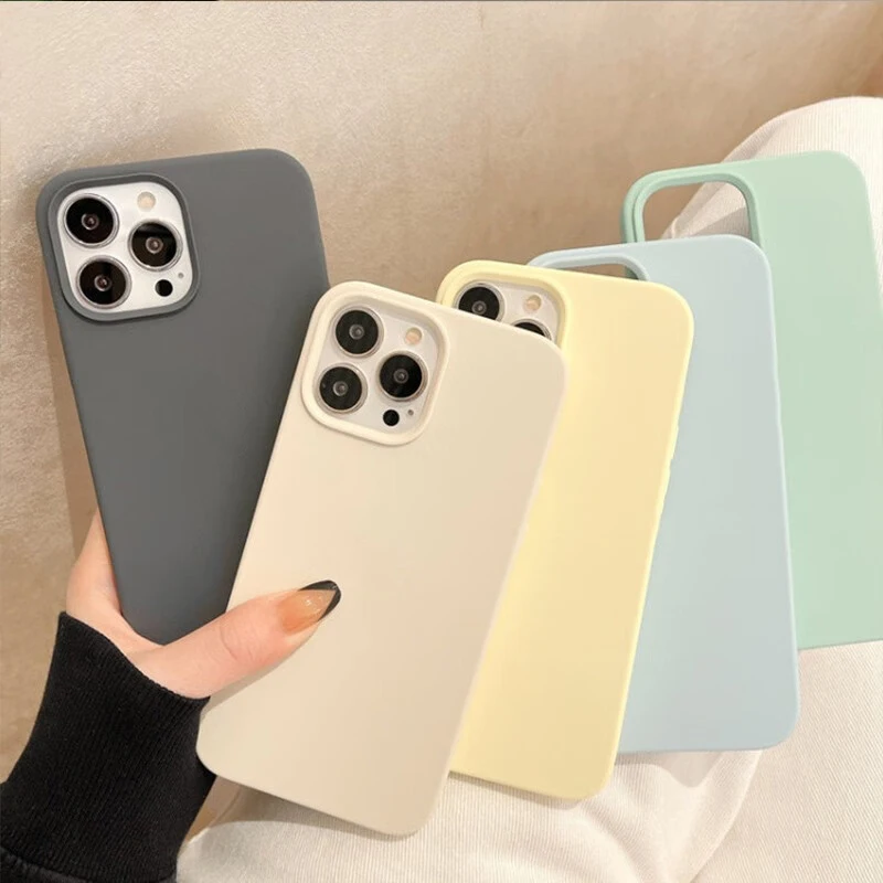 Luxury For Apple Original Silicone Phone Case For iPhone 15 13 12 11 14 Pro Max Mini X XS XR 8 Plus Shockproof Cover Accessories image 6