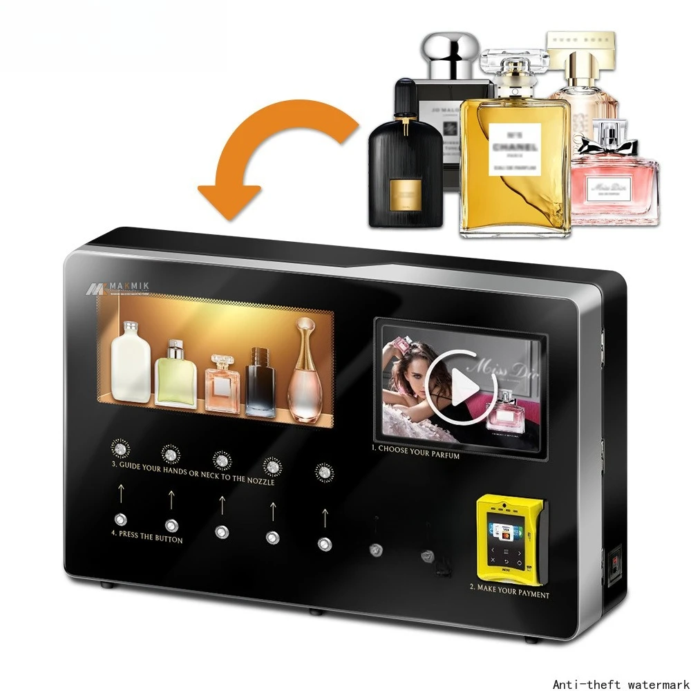 2026 Hot Selling Credit Card Cologne Perfume Spray Vending Machine and Smart Wall Mounted Spraying Perfume Vending Machine