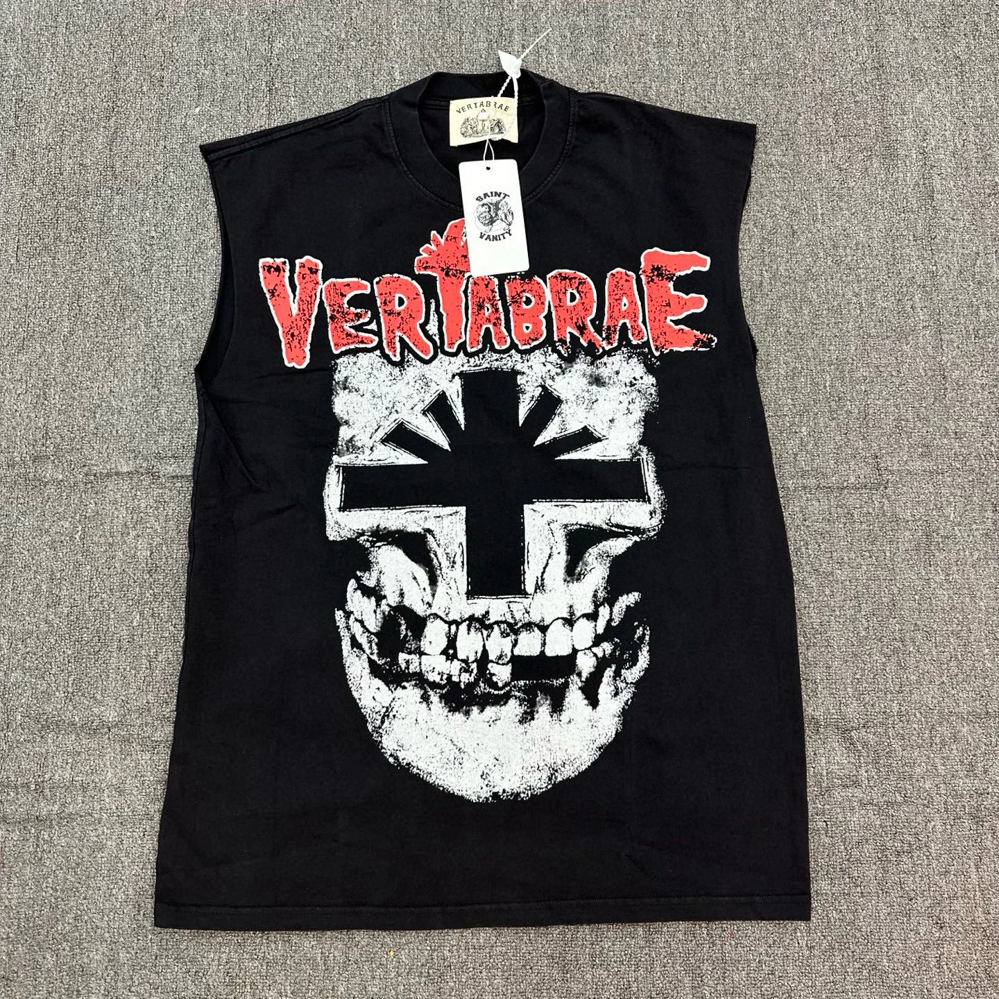 

Loose Svel American Sle Vertabrae Skull Head T-irt ex Street Faion Brand Couple's Casual Cotton Top