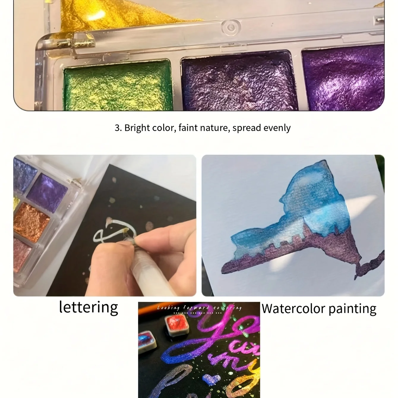 20 Vibrant Colors Pearl Watercolor Pigment Set - High-Quality Solid Packaging for Traditional Chinese Painting, Tangka Calligrap