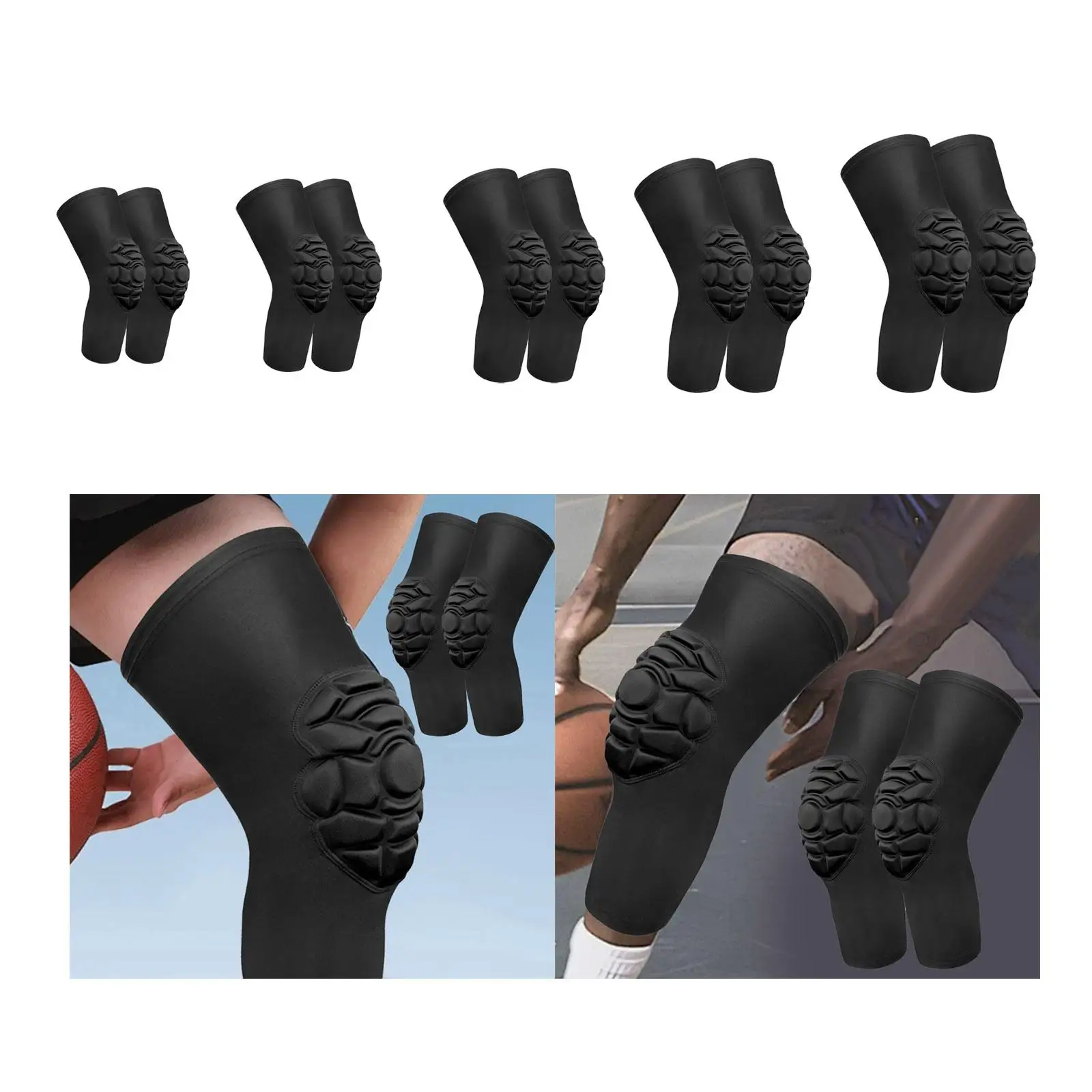 

Kneepads Protector Comfortable Honeycomb Non Slip Knee Guard Compression Leg Sleeve for Soccer Baseball Hiking Riding