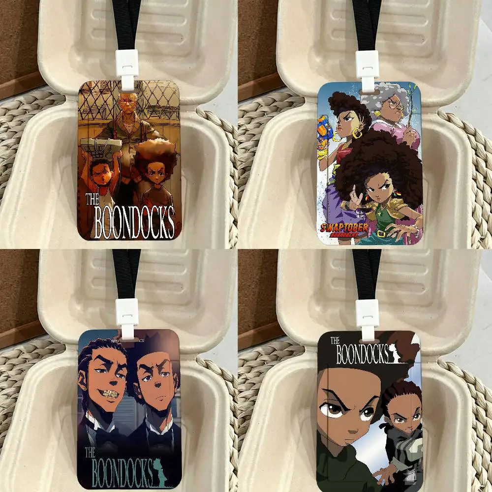 B-Boondocks Retro Movie ID Card Holder Badge Holders Lanyard Business Exhibit School Strap Neck Hang