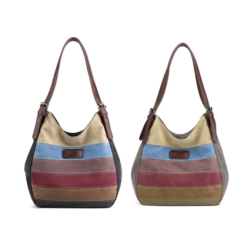 Multifunctional Canvas Tote Bag with Trendy Pattern Suitable for Various Occasions