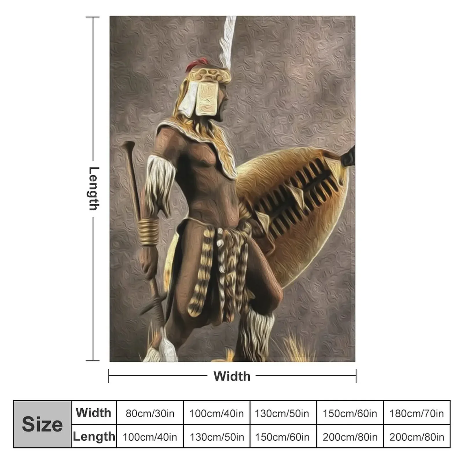 ZULU KING SHAKA ZULU Throw Blanket Camping Loose Luxury Throw Blankets