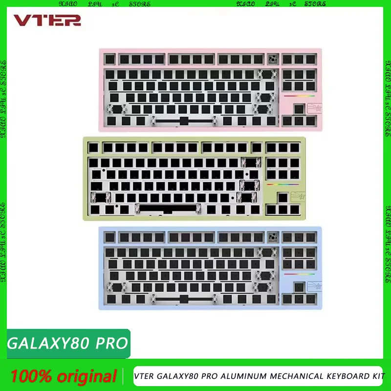 

VTER Galaxy80 pro Aluminum Mechanical Keyboard kit 88keys Wireless Tri-mode Gasket RGB gift Custom CNC Metal Game Keyboard Kit