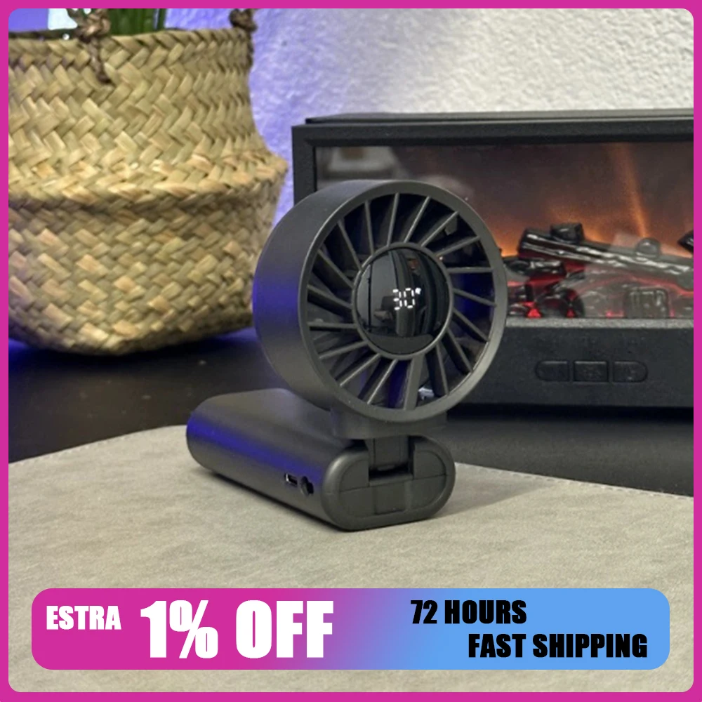 SOTHING ICE16 Handheld Small Fan Superconducting Ice Magnetic Refrigeration Low Noise Handheld Fan Endurance For 11 Hours Gifts