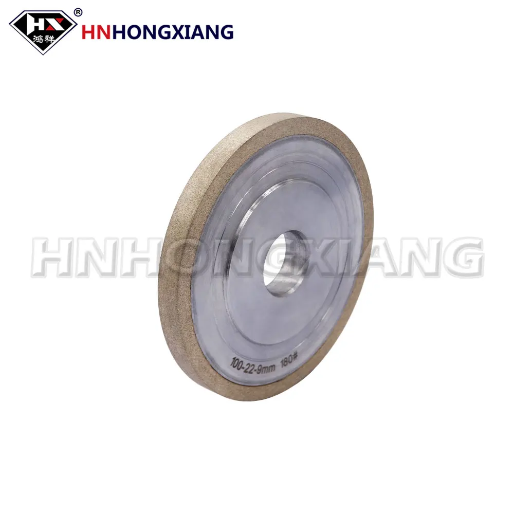 100mmx22mmxFE5/6/8/10/12/15/16/19mm Flat Edge (1A1) Peripheral Daimond Wheels For Glass Grinding Machine