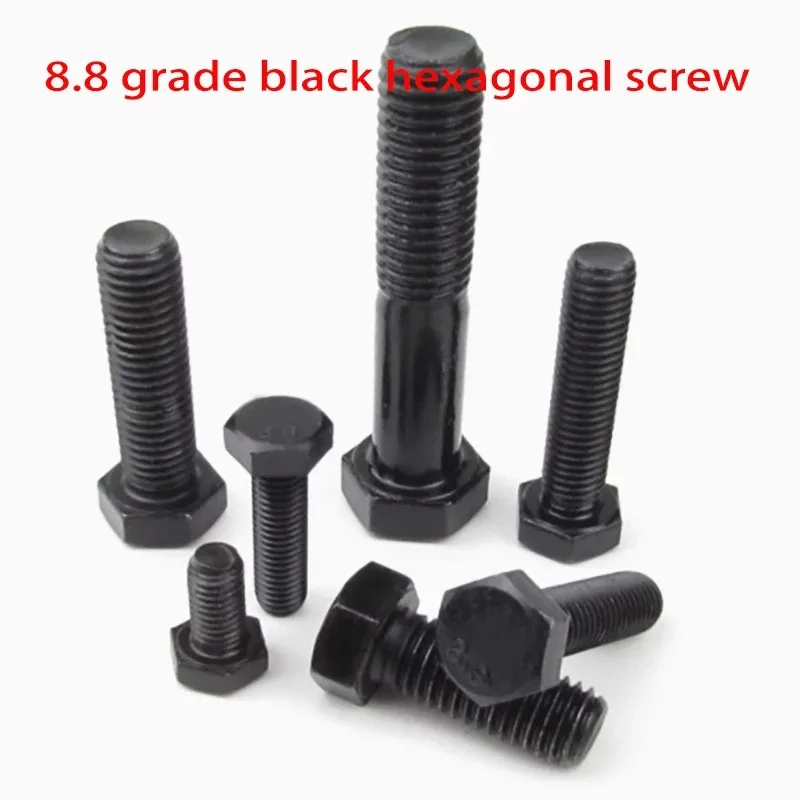 Black Oxide DIN933 Hexagon Head Screws Carbon Steel M12/M14/M16 Fully & Partially Threaded Hex Bolts