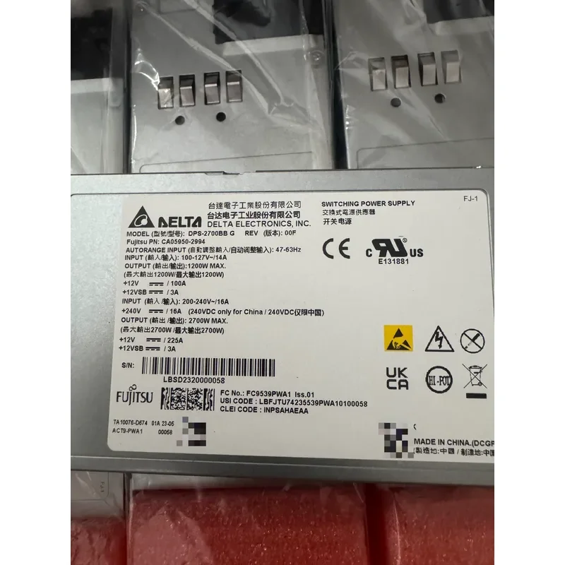 New Power Supply Unit for CRPS DPS-2700BB G High Efficiency Redundant Server PSU Replacement Part Compatible with Data Center