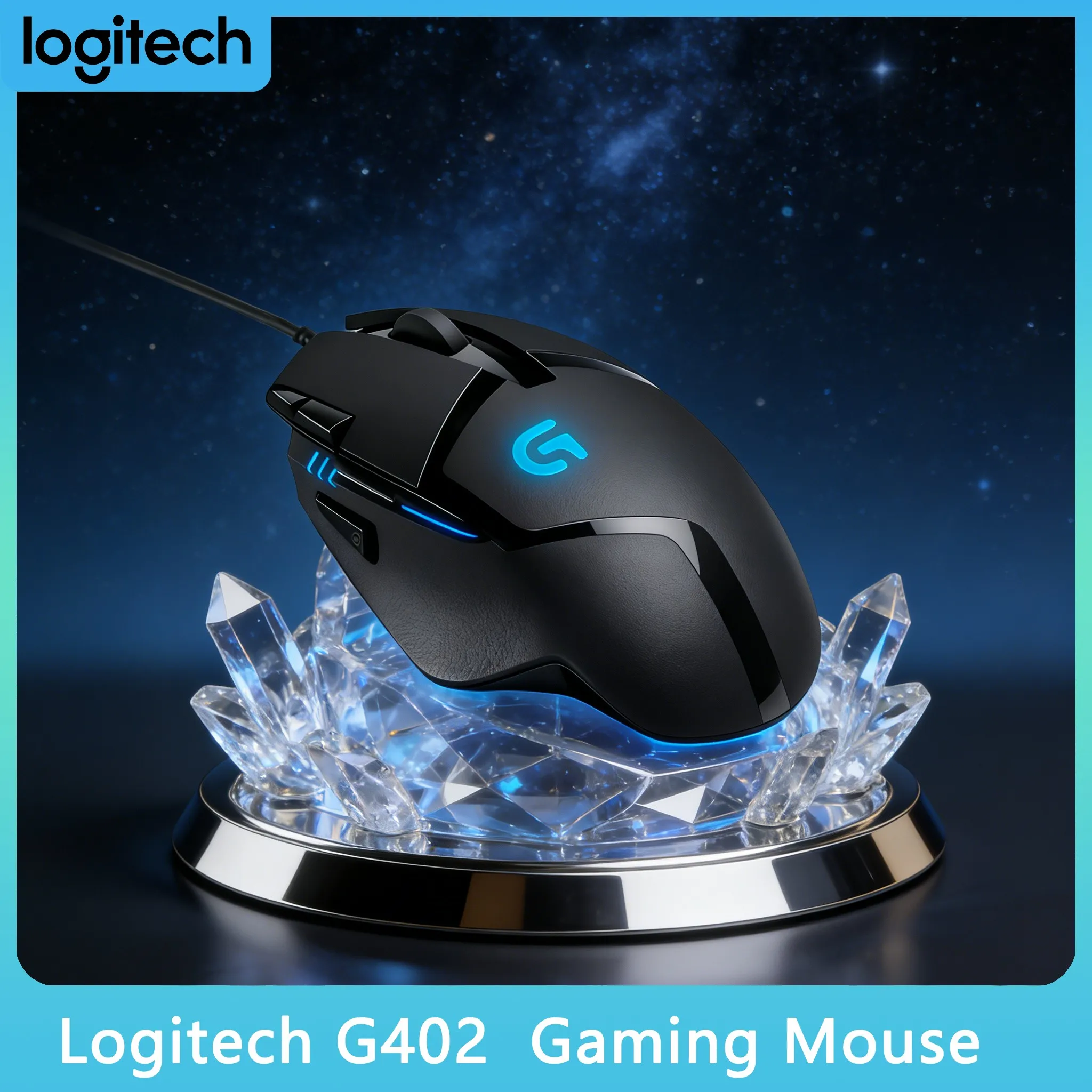 Logitech G402 - Rubber Side Grips Prevent Hand Slipping