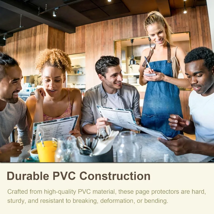 6 peças 8.5x11 ''protetor de impressão rígida transparente rígido de papel de plástico protetor de página de plástico transparente para fotos