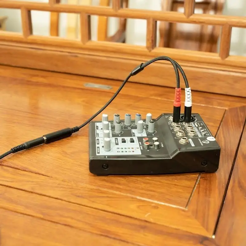 

103F 6,35 мм 1/4 "стерео "гнездо" на двойной Y-разветвитель 6,35 "папа" Кабель-адаптер 6,5 мм