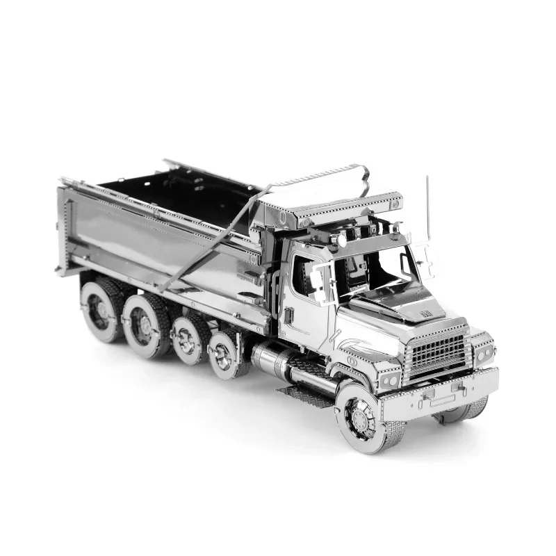 114SD Dump Truck 3D Metal Puzzle DIY Handmade Engineering Vehicle Assembly Model Laser Cutting Kit Jigsaw Toys for Kids Adult