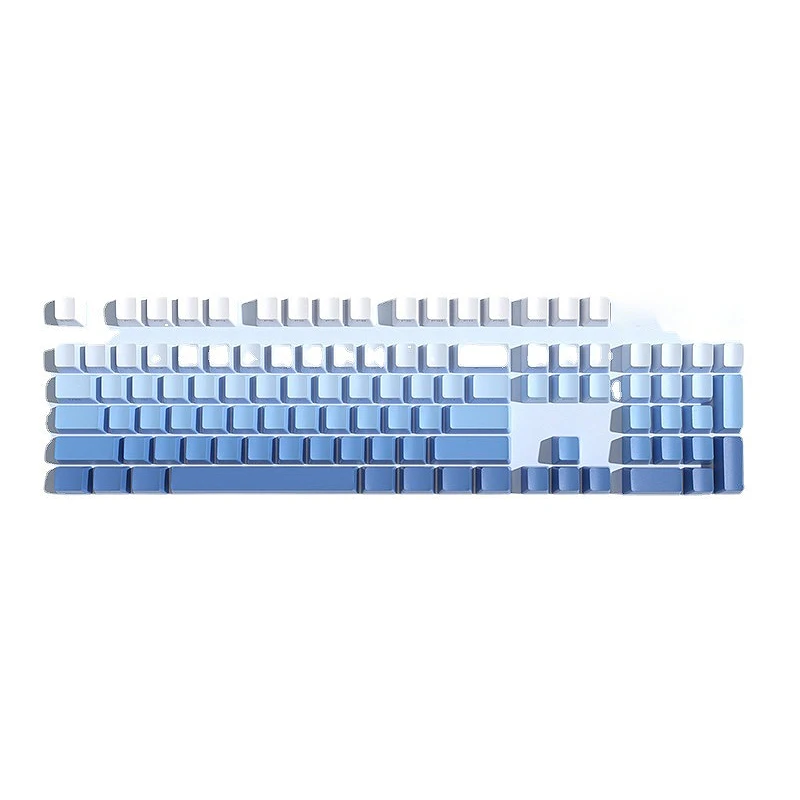 104 Teclas Gradiente Azul Keycaps Set PBT OEM Perfil Chave Caps Keycaps para 61/87/104 Acessórios Teclado Do Computador
