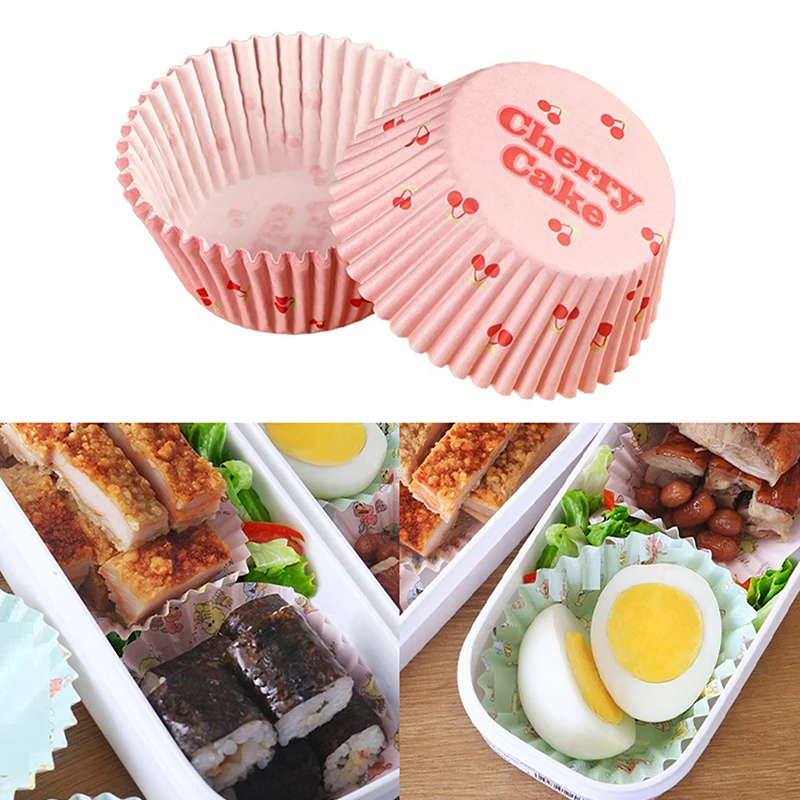 100Pcs/Box Bento Separator Paper Cups Baking Paper Liners Dish Separator Oil-Proof Pad Baking Paper Liners Kitchen Accessories