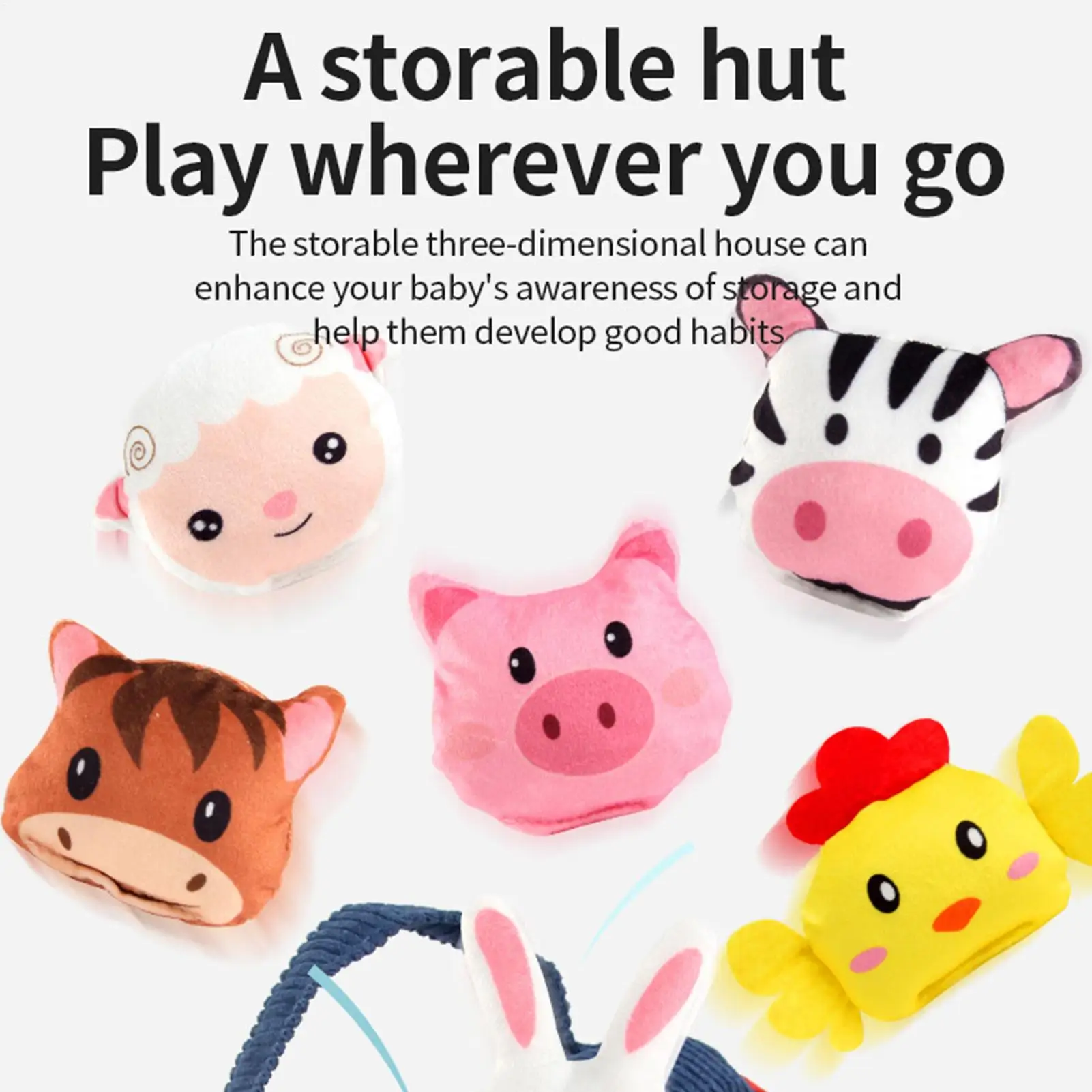 

Plush Farm Toy For Babies Soft Interactive Developmental Educational Stuffed Animals Sensory Toys Plush Barn For Boys Girls Kids