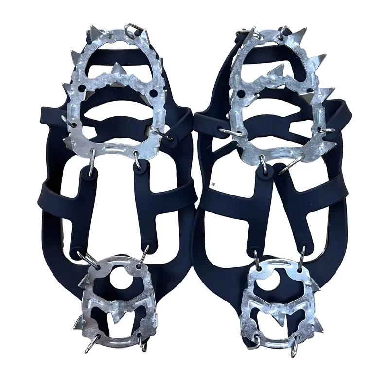 for 18 Teeth Crampons Anti-Slip Ice Cleats Shoe Covers for Mountaineering Rock Climbing Hiking 201 Stainless Steel Spikes