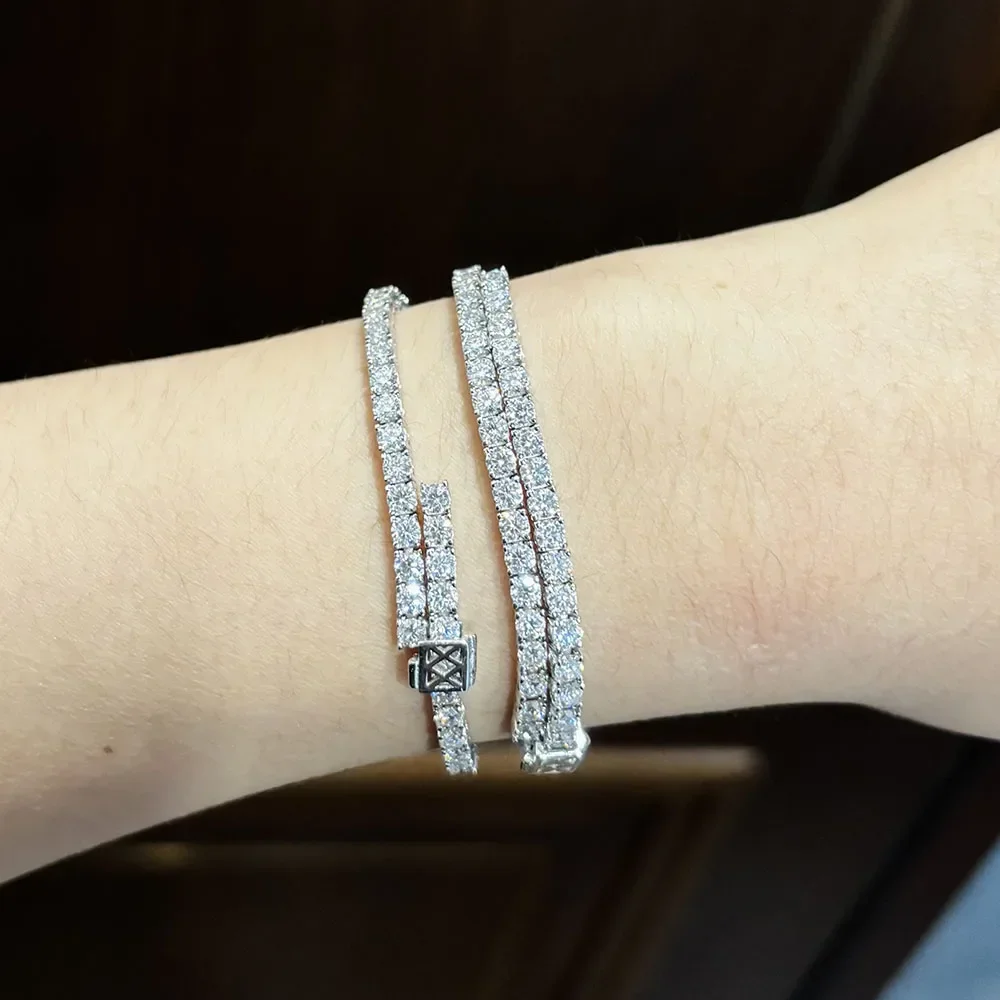 FCGJHW 3mm Moissanite Adjustable Tennis Bracelets S925 Silver for Women Men Hiphop Hand Chains Fine Jewelry Gifts GRA 2026