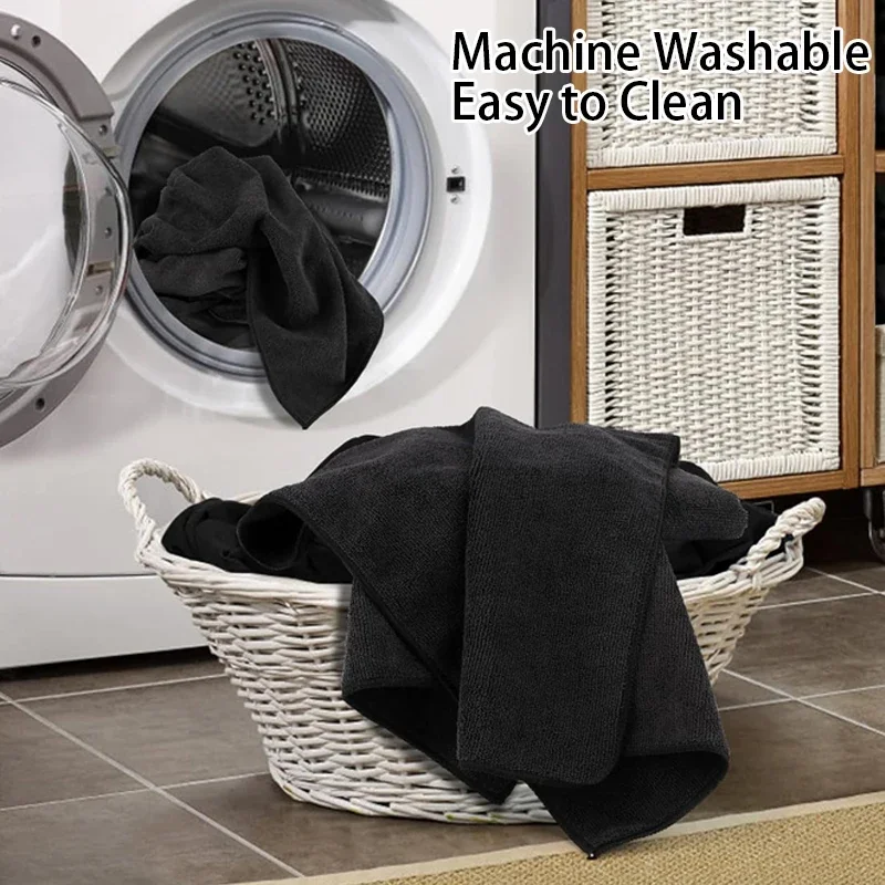 

Premium Microfiber Salon Towels Black Absorbent for Hair Stylist Bleach Proof Hair Towel for home hotel beauty salon Towel