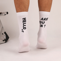 Summer New Internet Celebrity Cycling Socks Bicycle Sports Breathable Quick-Drying Sweat-Absorbent High-Elastic Men's and Women's Four-Season Mid-Tube Socks