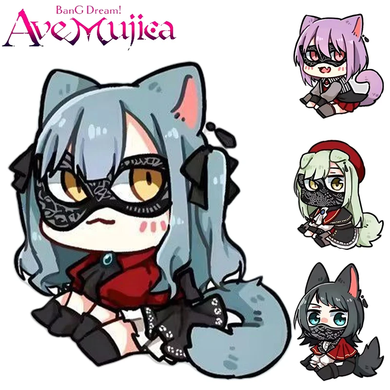 

BanG Dream Ave Mujica Sakiko Togawa Cartoon Car Stickers Anime Figure Mutsumi Umiri Decorative Stickers Waterproof Vinyl Decal